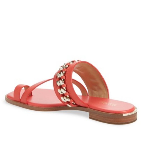 🆕 NIB 🍒 Bergen Curb Chain Slide Sandals - Picture 2 of 2